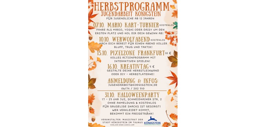 Rot Orange Beige Illustrativ Watercolor Herbstlich Herbst Markt Veranstaltung Poster - 1