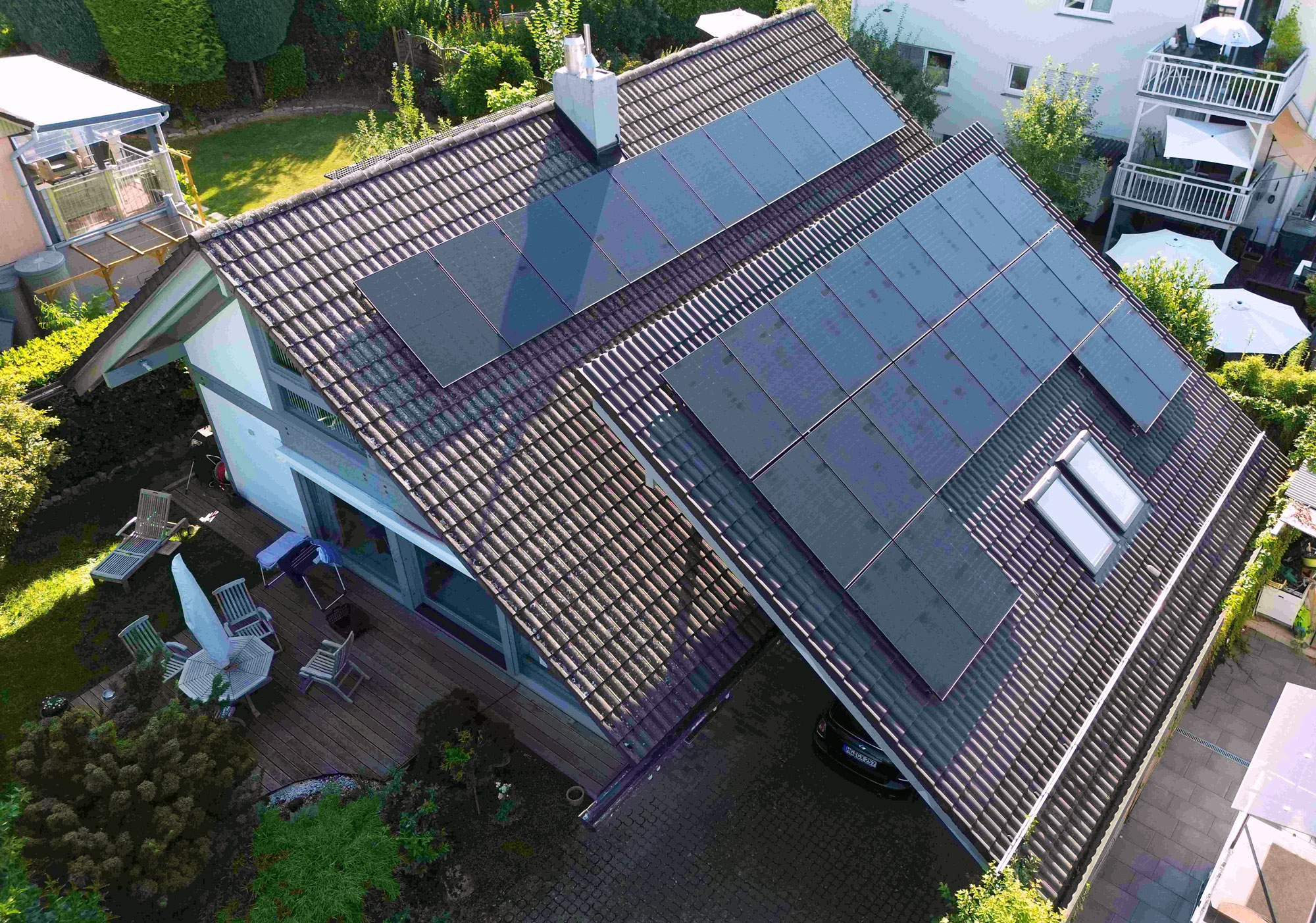 Solardach der Familie Crux